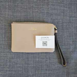 Coach Beige Wristlet